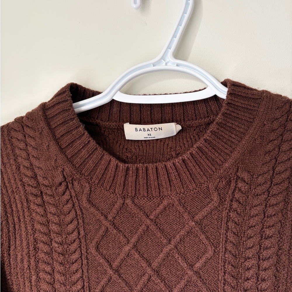 Babaton Seek Cable Knit Merino Wool Sweater - Picture 4 of 6